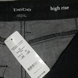 Bebe high washed black heartbreaker jeans
